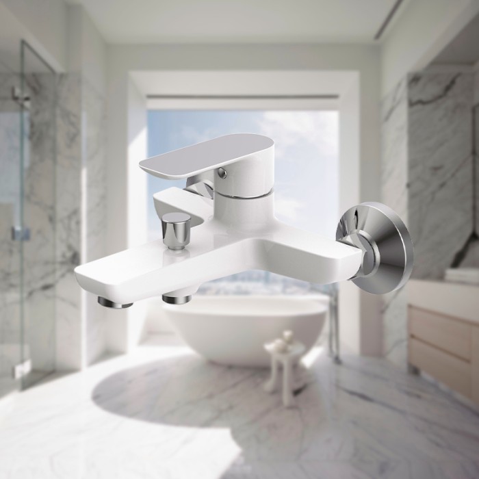 FRAP IF3002-8 Single Lever Bath Shower Mixer White